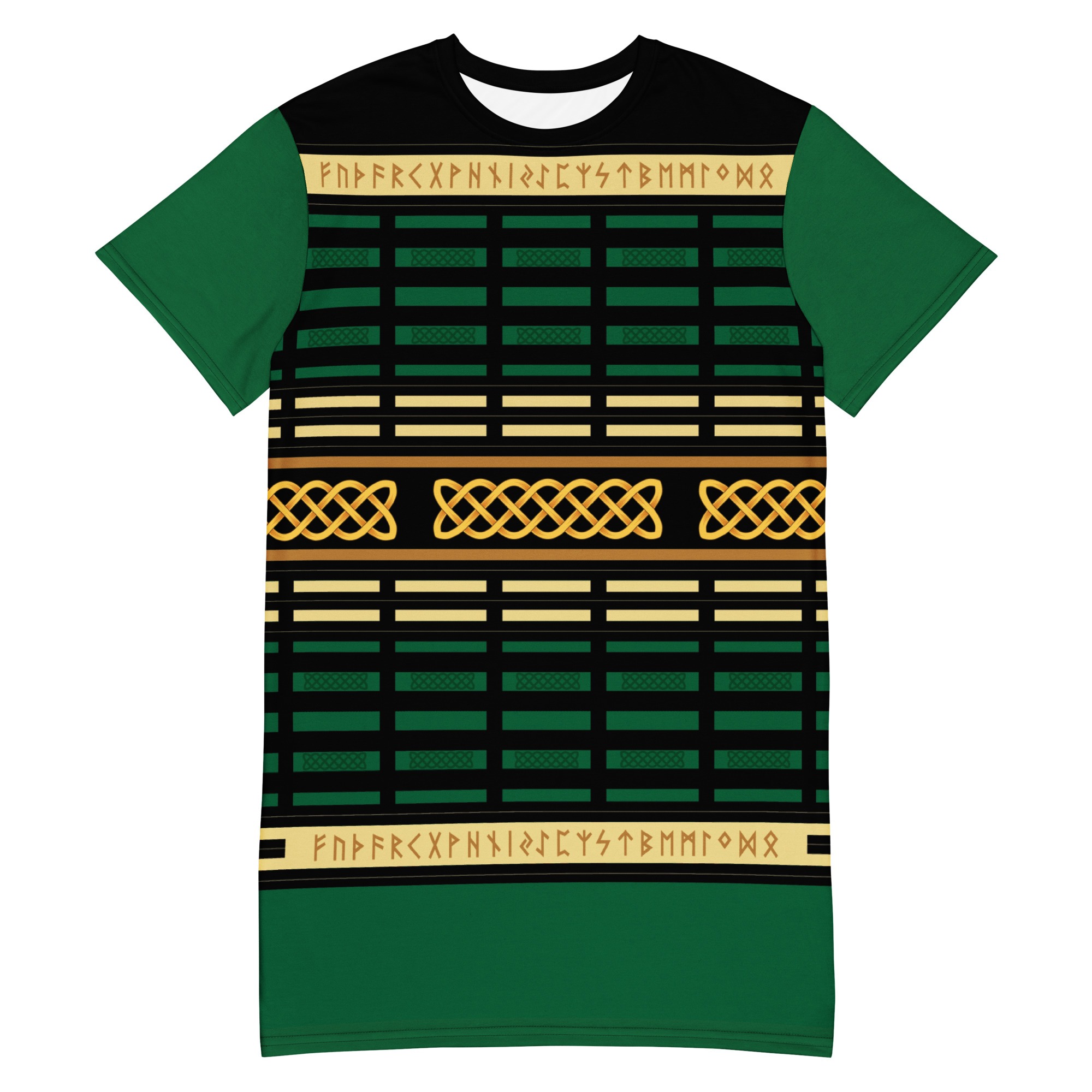 Celtic Runes 2 T-shirt Dress by Wayuką́