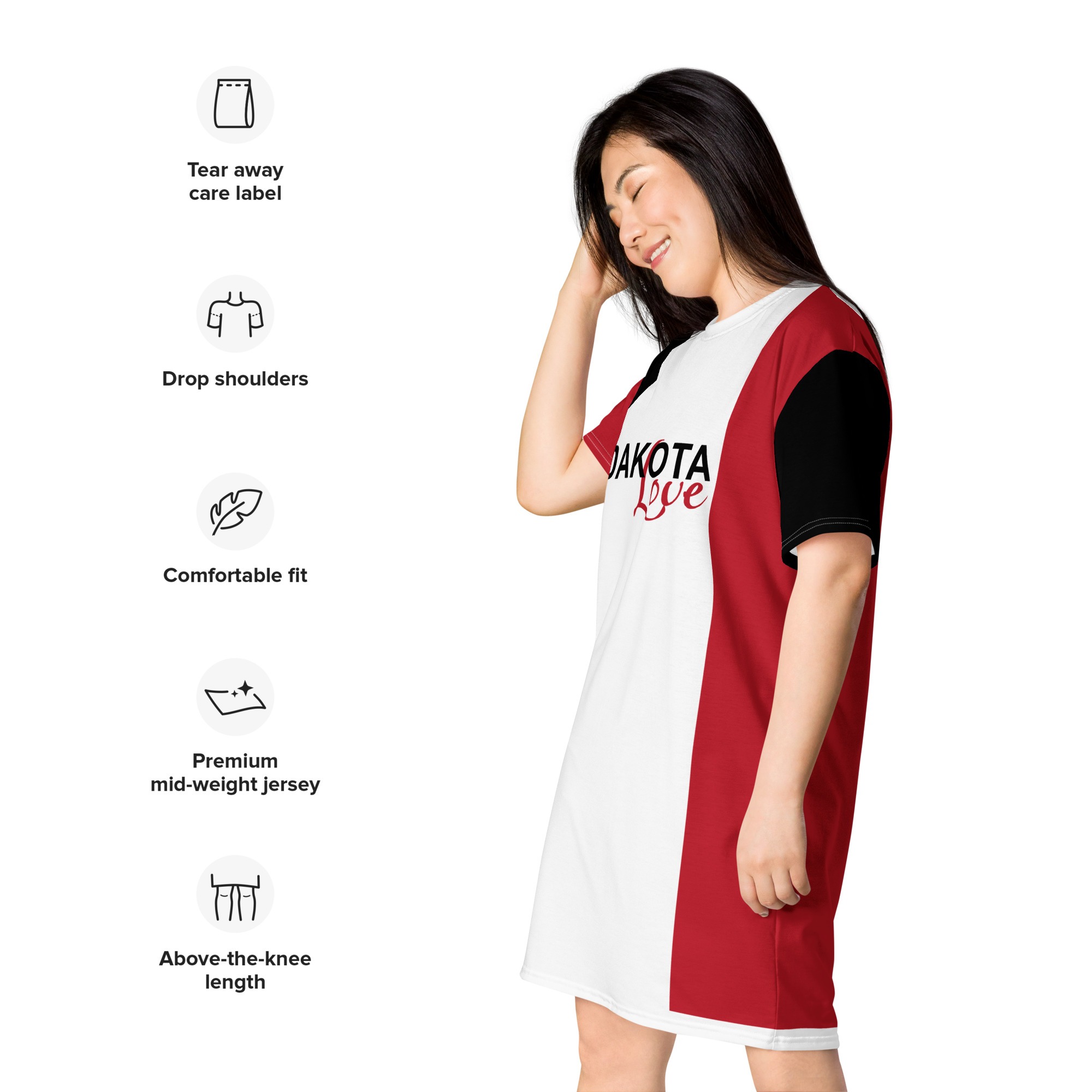 Dakota Love T-shirt Dress by Wayuką́