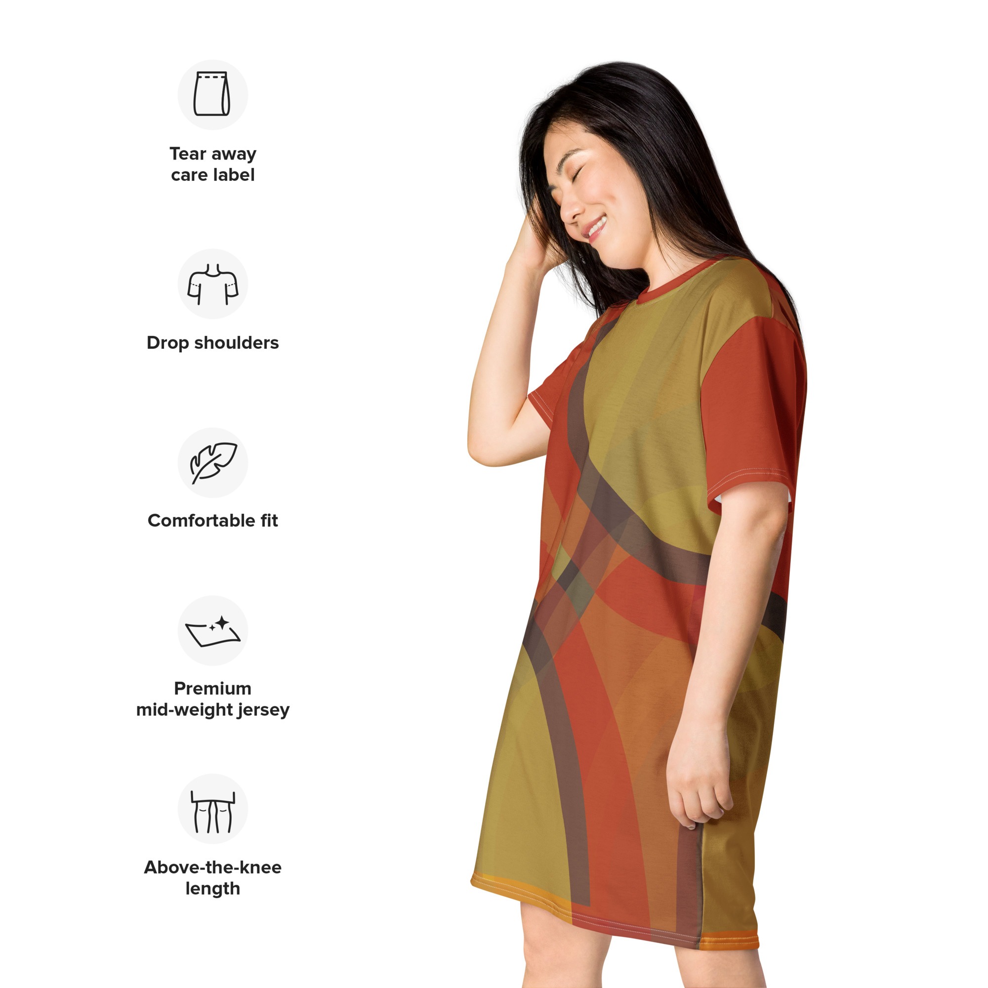 Dissolution T-shirt Dress by Wayuką́