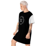 Eastern Woodlands Indians We're Still Here Black T-shirt Dress by Wayuką́