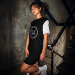 Eastern Woodlands Indians We're Still Here Black T-shirt Dress by Wayuką́