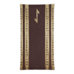 Eihwaz Brown Grunge Neck Gaiter by Wayuką́