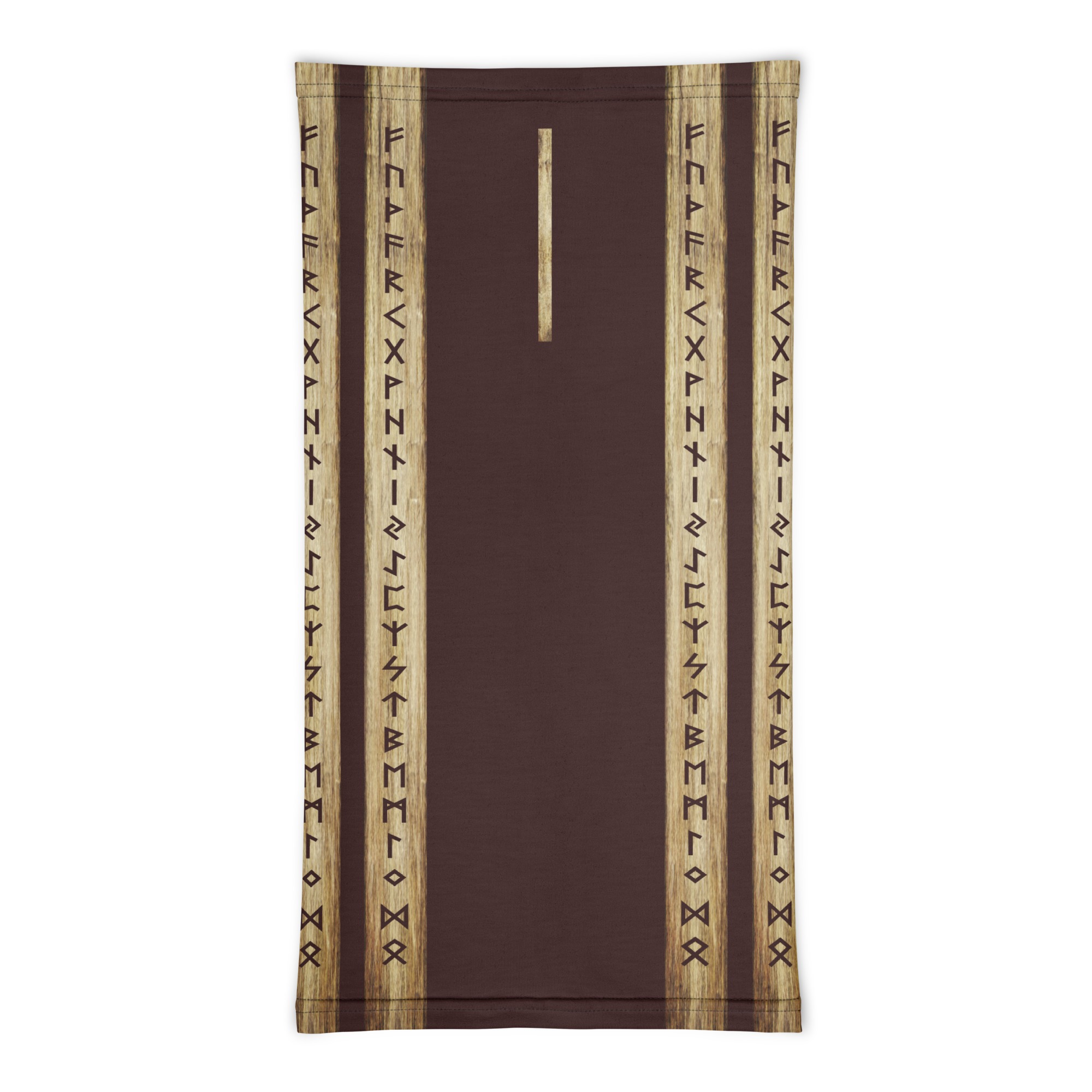 Isa Brown Grunge Neck Gaiter by Wayuką́