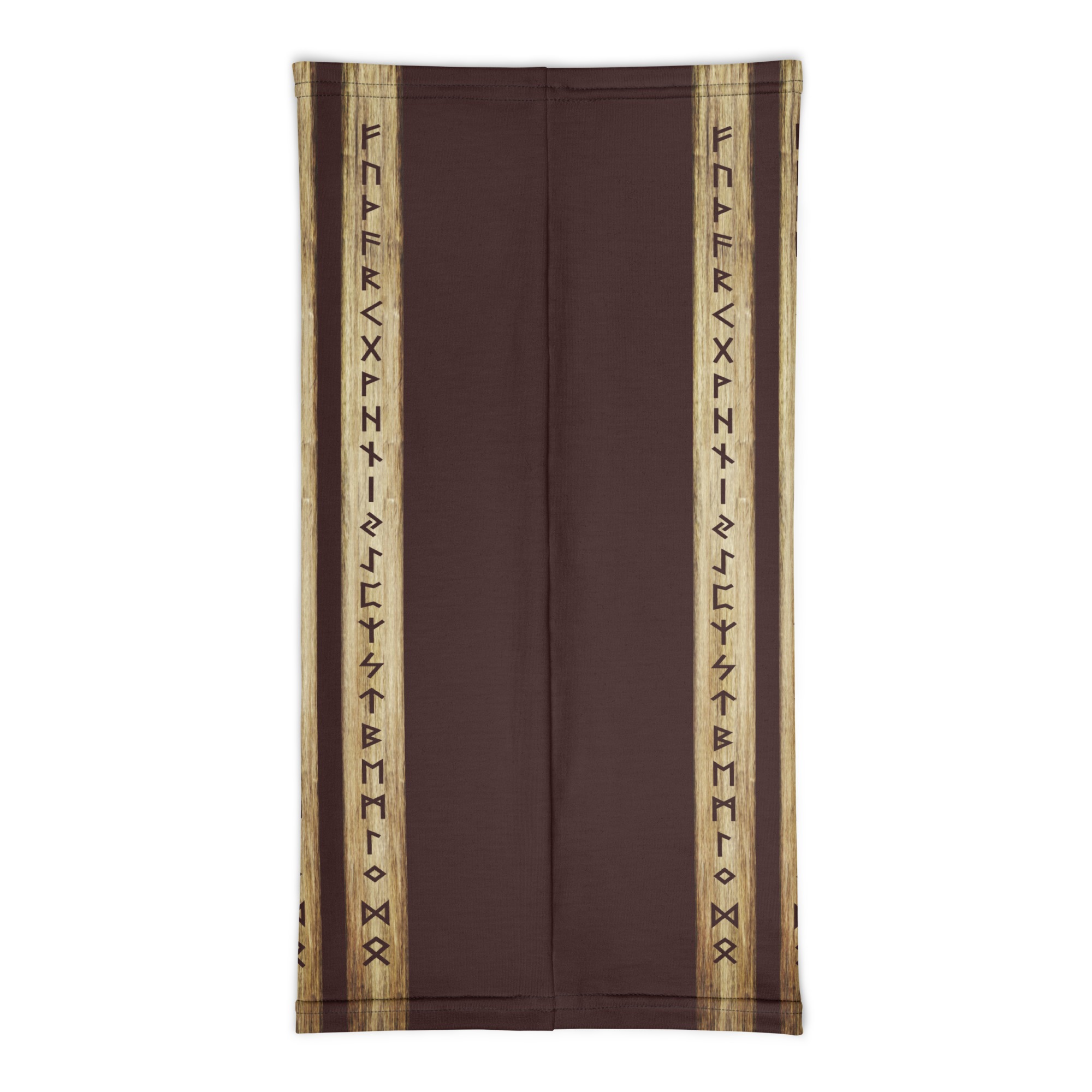 Isa Brown Grunge Neck Gaiter by Wayuką́