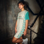 Saponi We're Still Here Indigenous Pattern T-shirt Dress by Wayuką́