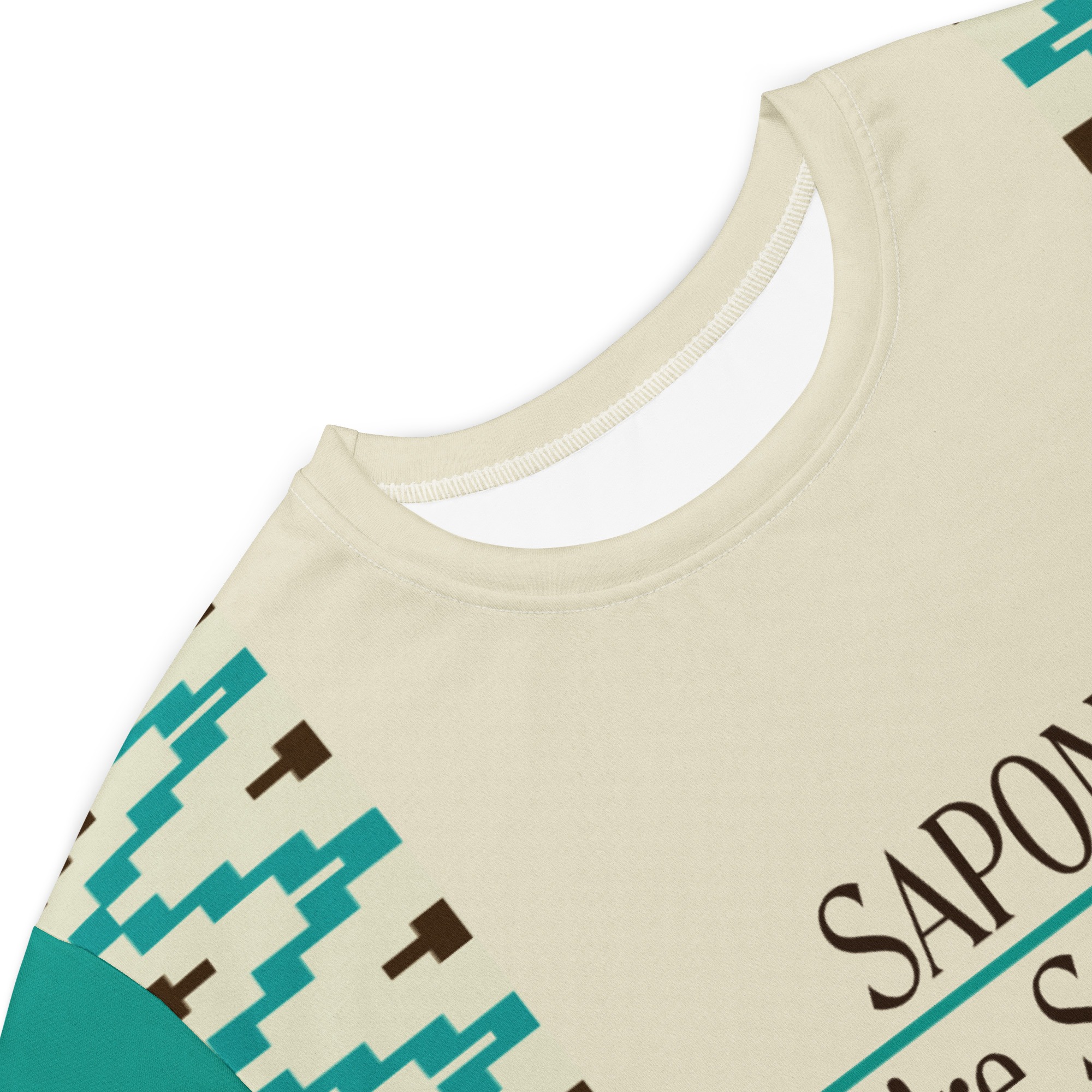 Saponi We're Still Here Indigenous Pattern T-shirt Dress by Wayuką́