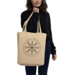 Aegishjalmr Runes Eco Tote Bag by Wayuką́