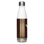 Algiz Brown Grunge Stainless Steel Water Bottle by Wayuką́