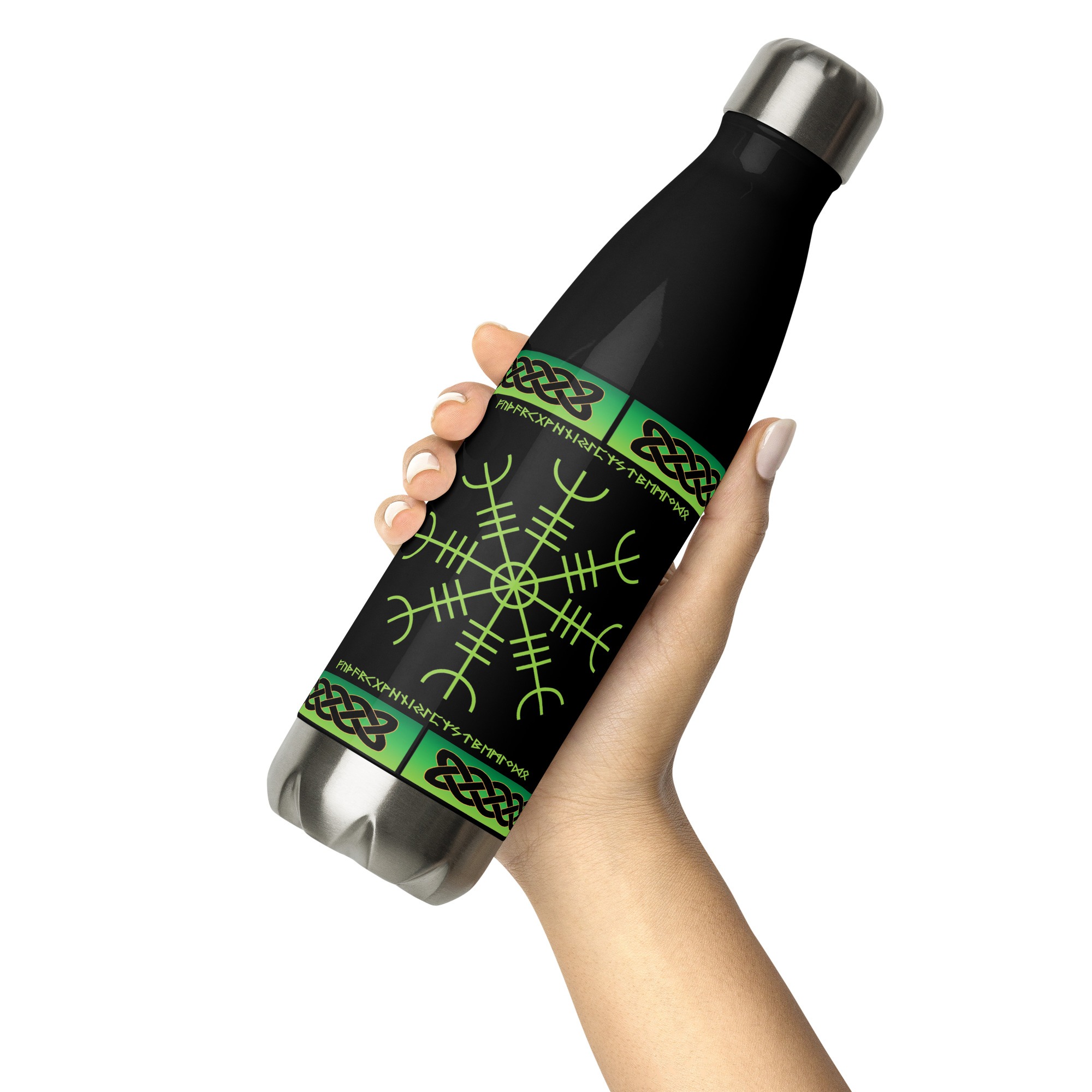 Celtic Aegishjalmr Water Bottle by Wayuką́