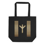 Algiz Brown Grunge Eco Tote Bag by Wayuką́