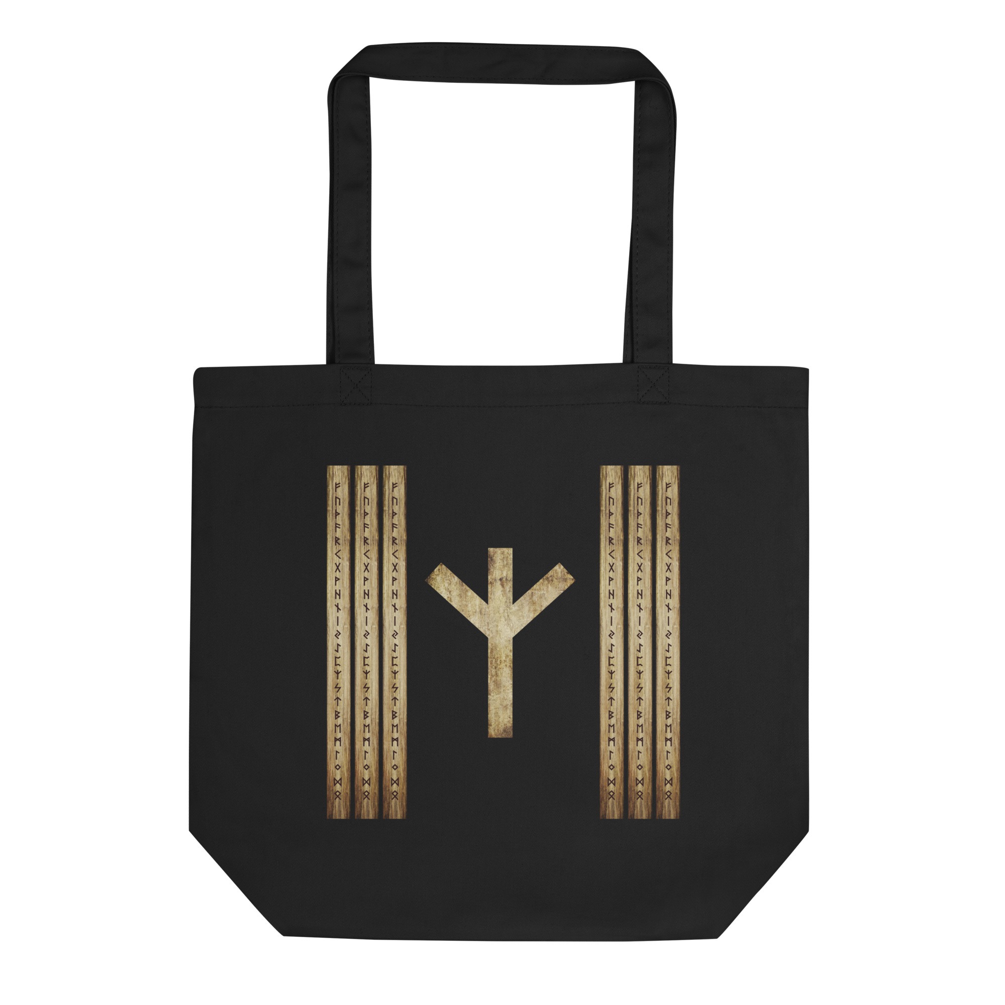 Algiz Brown Grunge Eco Tote Bag by Wayuką́