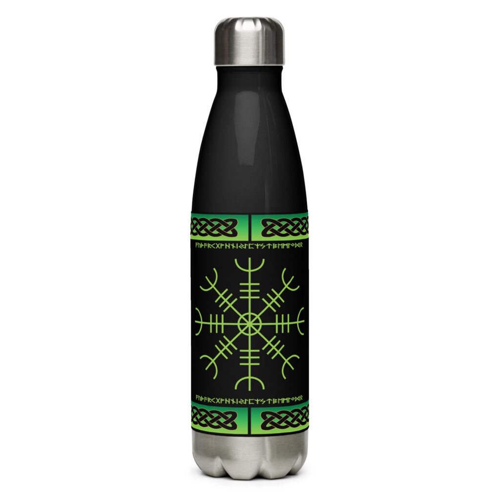 Celtic Aegishjalmr Water Bottle by Wayuką́