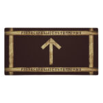 Tiwaz Brown Grunge Desk Mat by Wayuką́