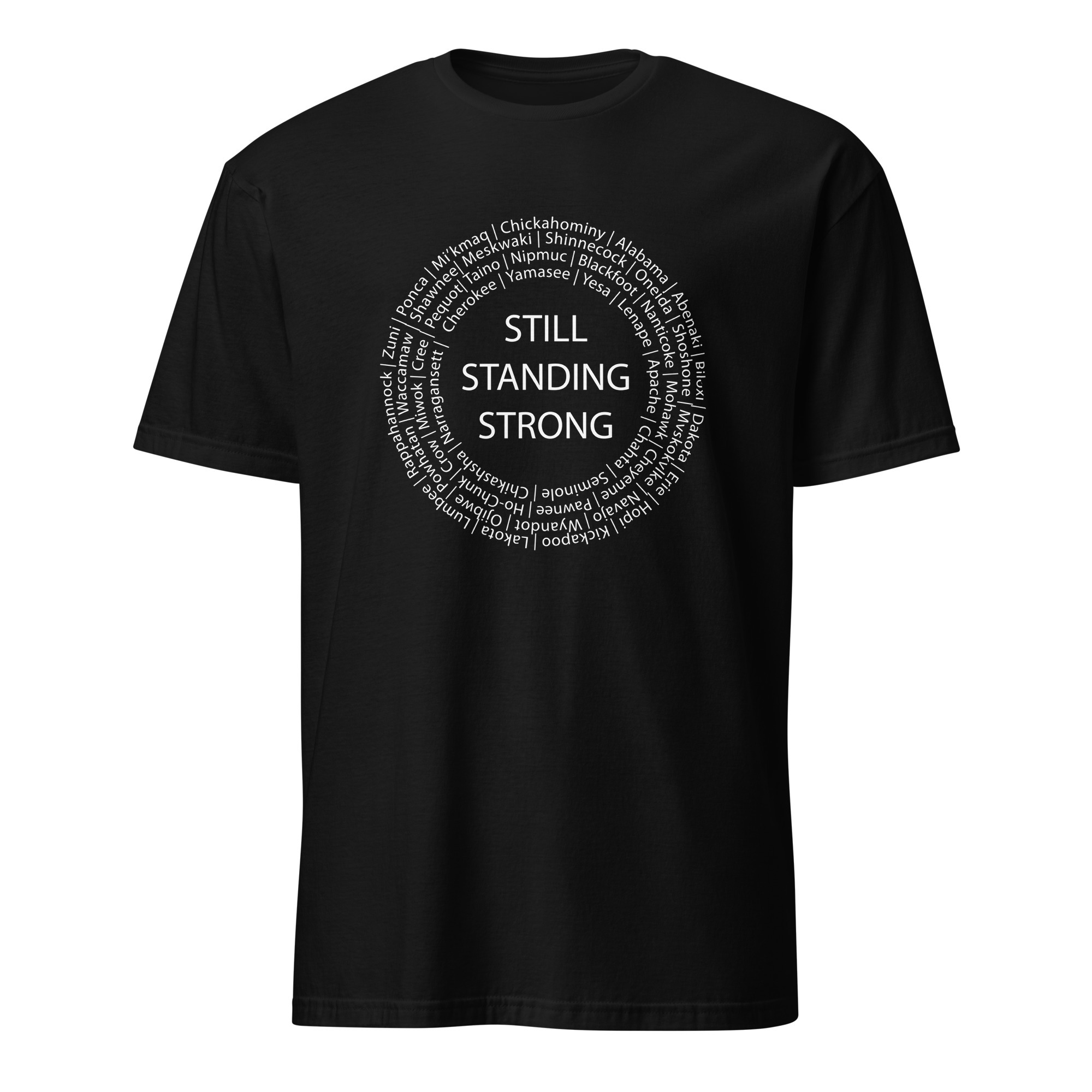 Still Standing Strong Black Unisex T-shirt by Wayuką́