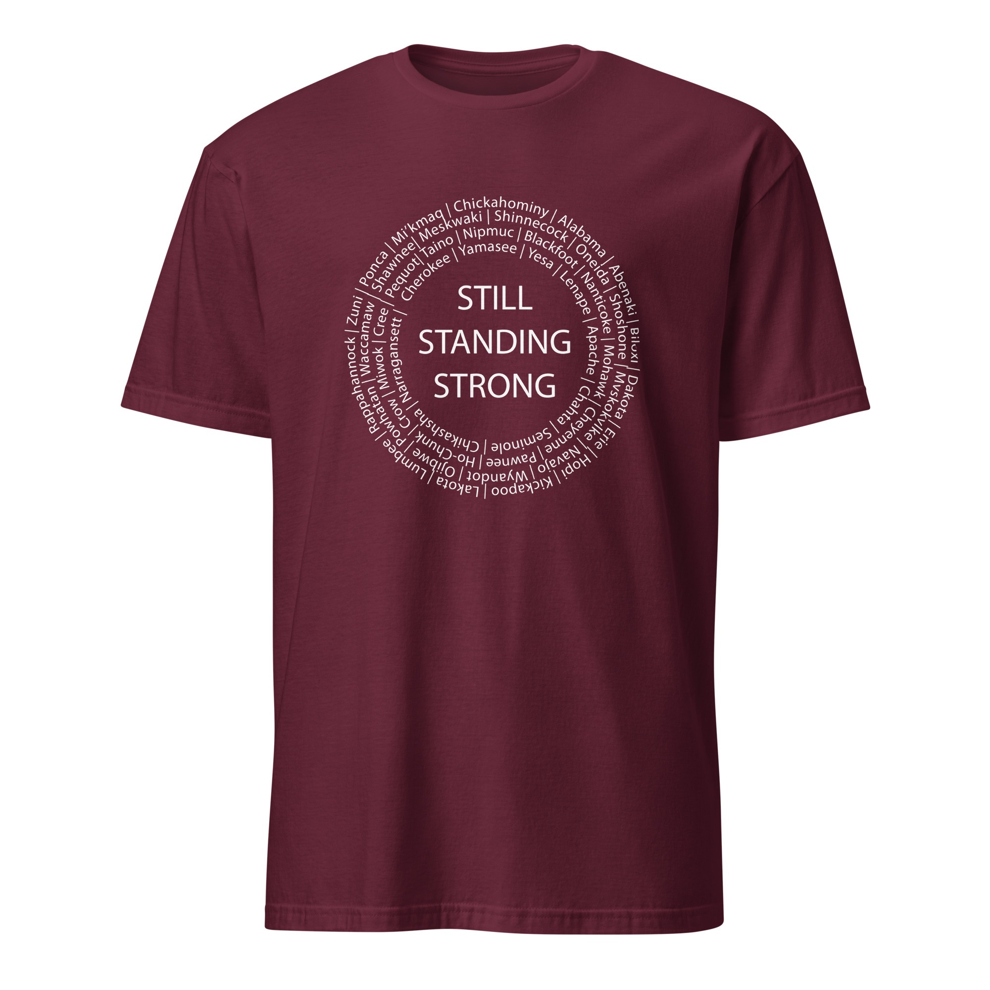 Still Standing Strong Maroon Unisex T-shirt by Wayuką́