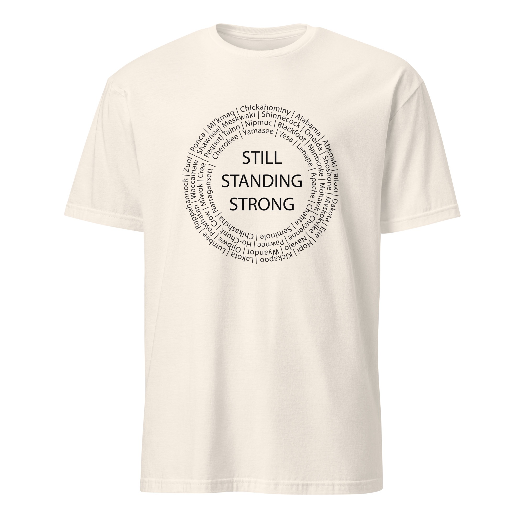 Still Standing Strong Natural Unisex T-shirt by Wayuką́