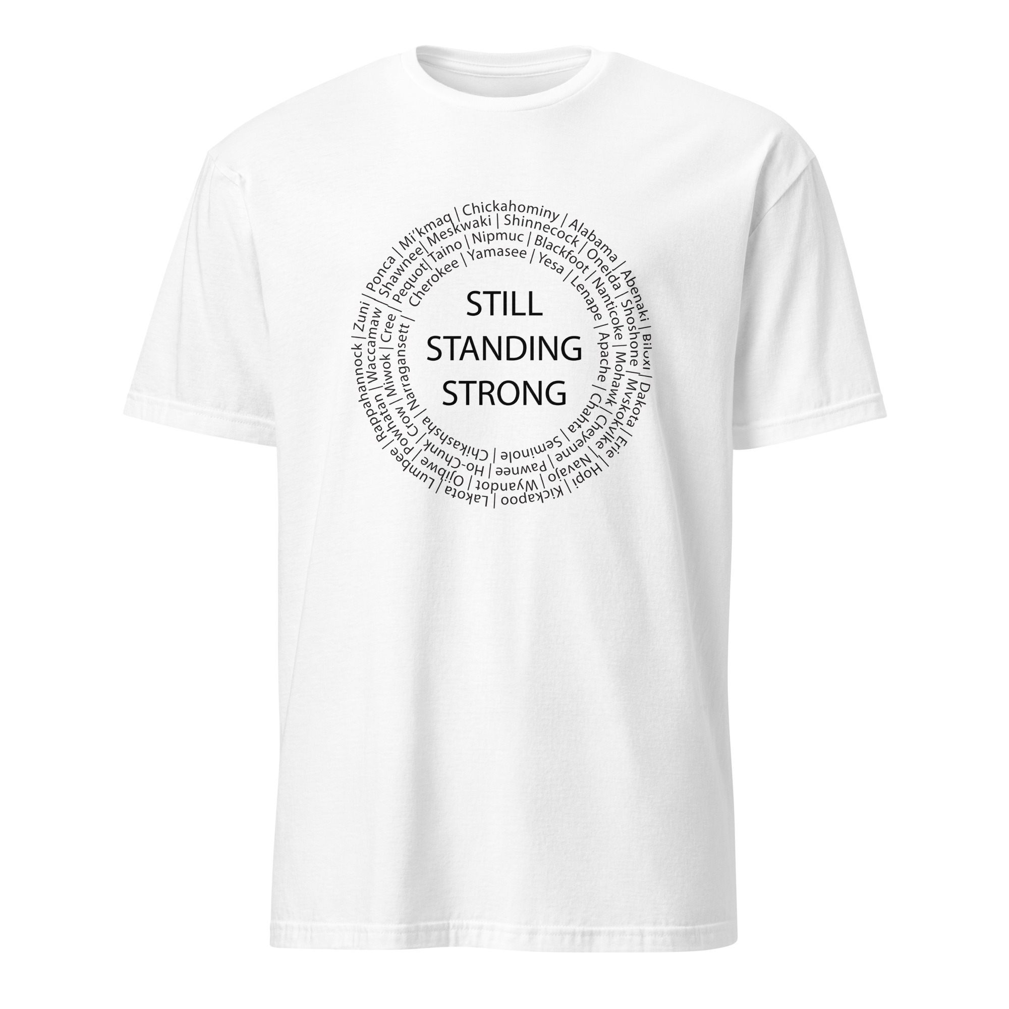 Still Standing Strong White Unisex T-shirt by Wayuką́