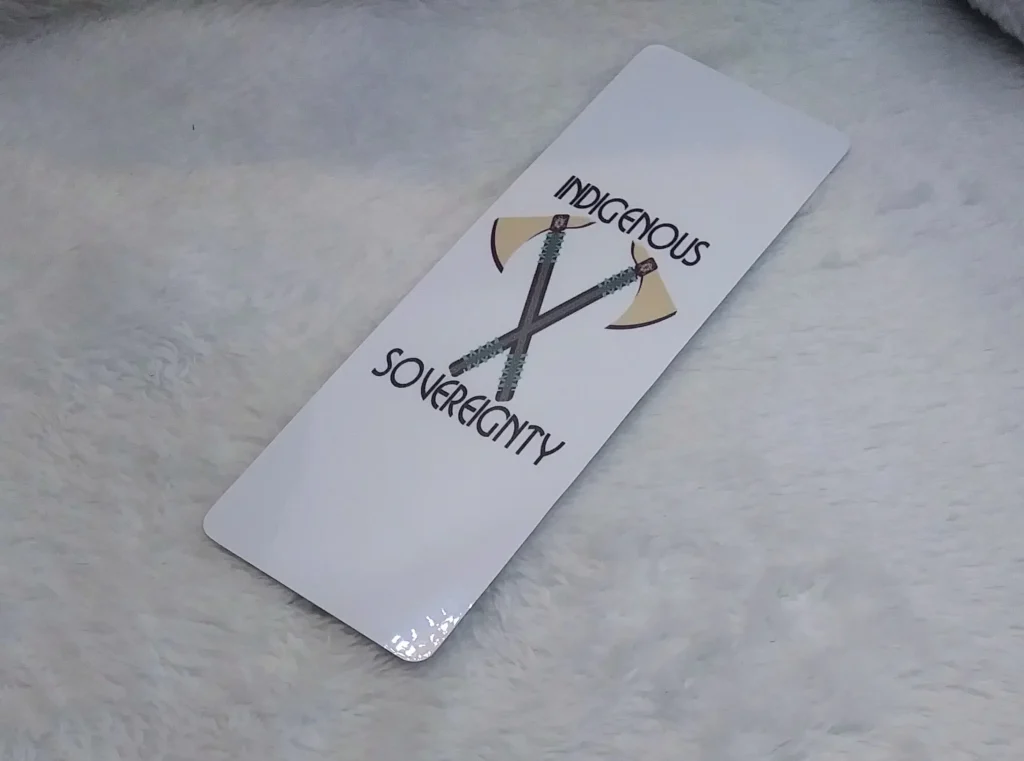 Indigenous Sovereignty Tomahawk Bookmark by Wayuką́