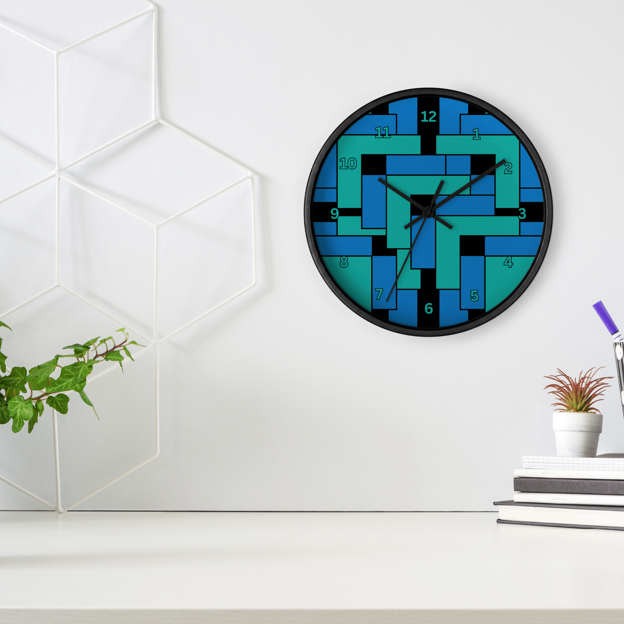 Annex Black Wall Clock by Wayuką́