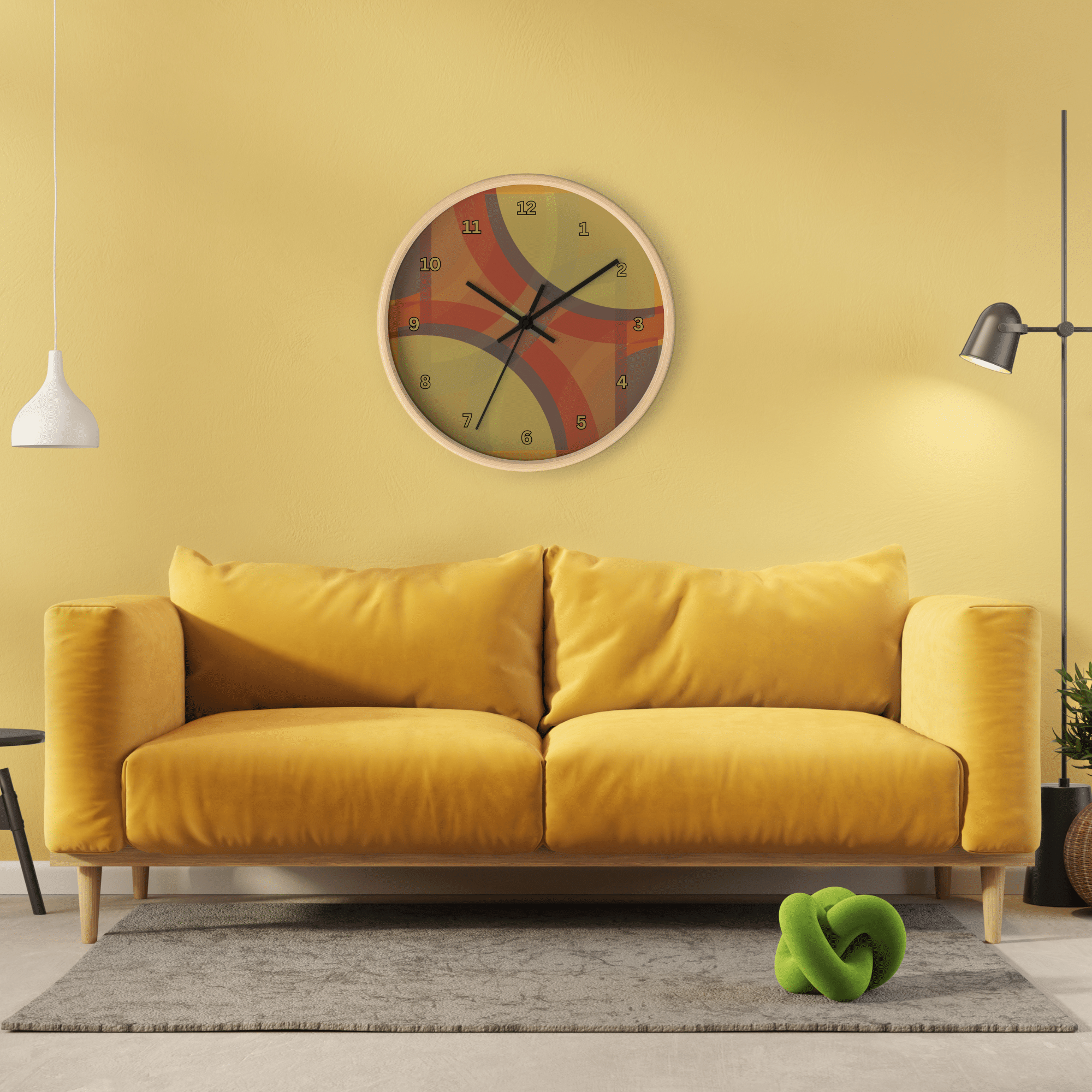 Dissolution Wooden Wall Clock by Wayuką́