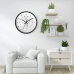 Hagazussa Bind Rune Black Wall Clock by Wayuką́