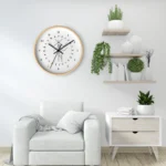 Hagazussa Bind Rune Wooden Wall Clock by Wayuką́