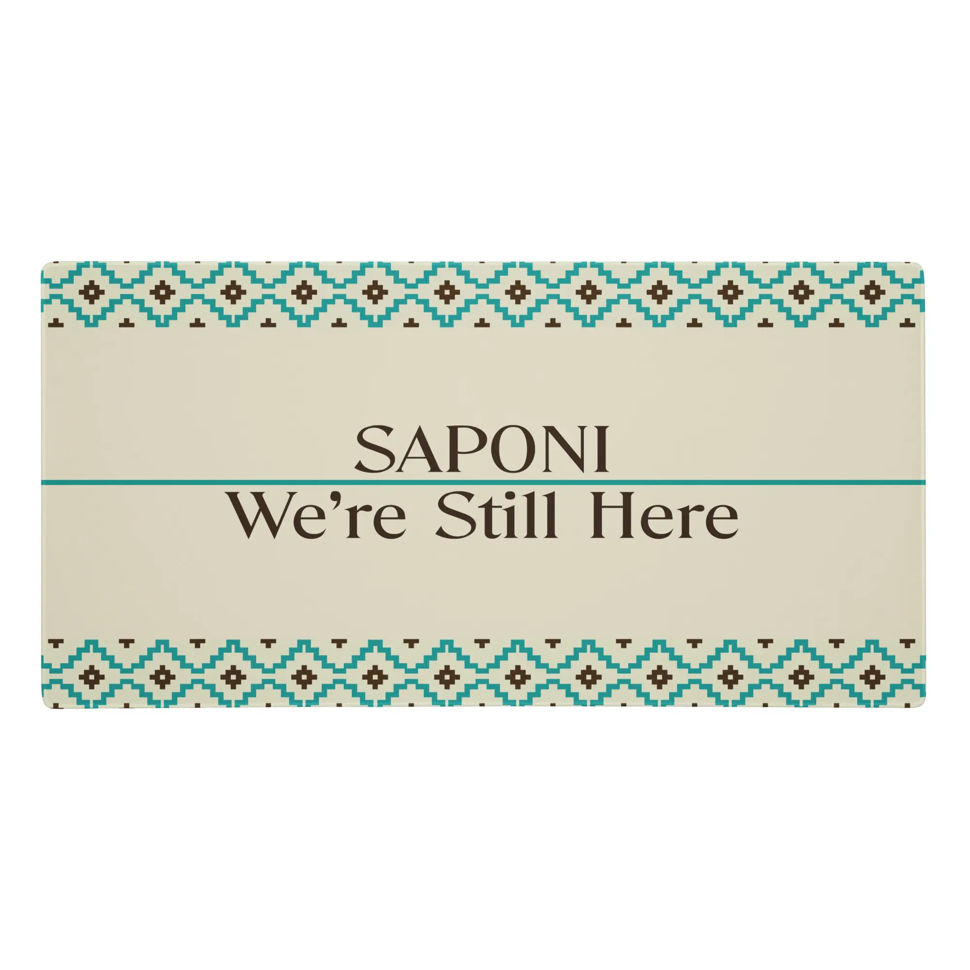 Saponi We're Still Here Desk Mat by Wayuką́