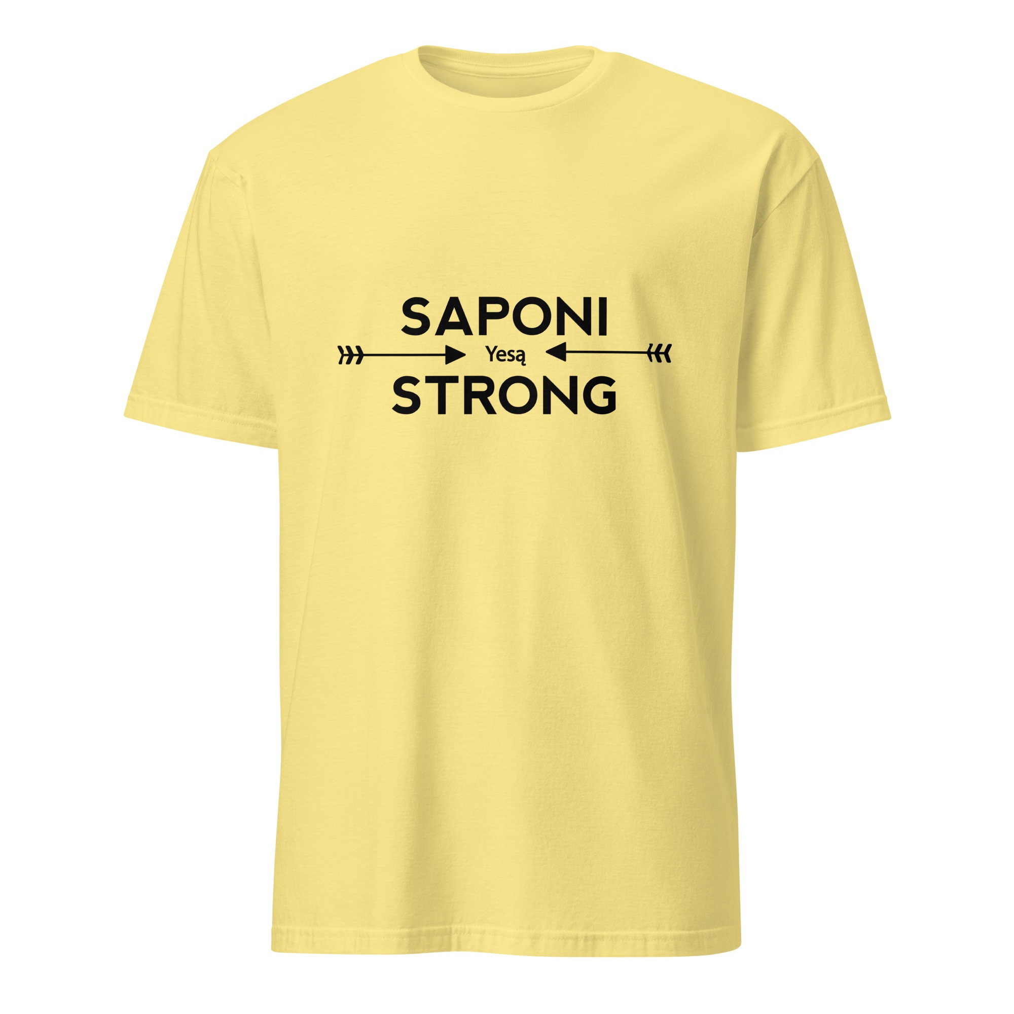 Saponi Strong Arrows Cornsilk Unisex T-shirt by Wayuką́