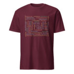 We're Still Here Word Storm Maroon Unisex T-shirt by Wayuką́