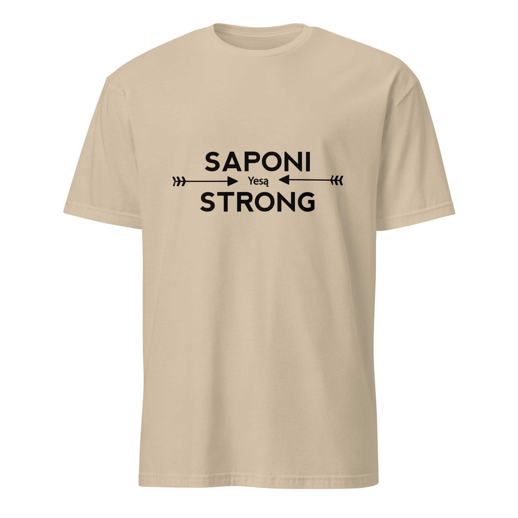Saponi Strong Arrows Sand Unisex T-shirt by Wayuką́