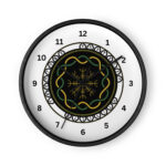 Celtic Runes 3 Black Wall Clock by Wayuką́