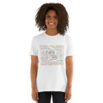 We're Still Here Word Storm White Unisex T-shirt by Wayuką́